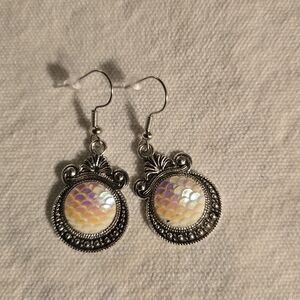 Handmade Pearl Scale Earrings